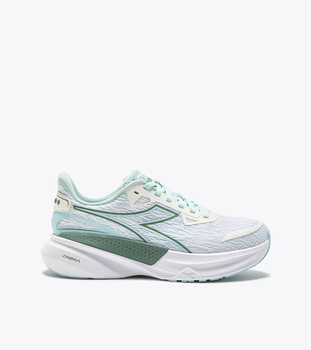 NEW DIADORA women's nucleo 2 sneaker in white/ pastel blue